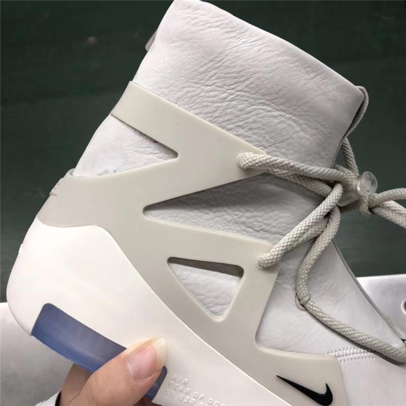 EXCLUSIVE RETAIL PK GOD NIKE AIR FEAR OF GOD 1 LIGHT BONE/BLACK AR4237-002 READY TO SHIP